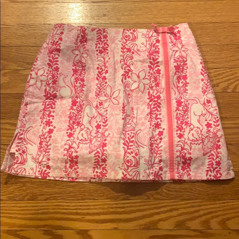 Lilly Pulitzer Hot Pink Cotton Skort w/ Bow